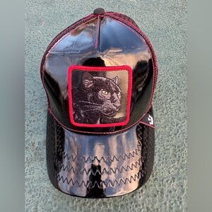 Black Panther Forever Patent Leather Trucker SnapBack Hat